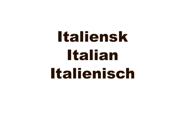 K-OPTION: SP0 Skilte og bog Italiensk