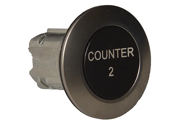 Trykknap Sort Rustfri counter2