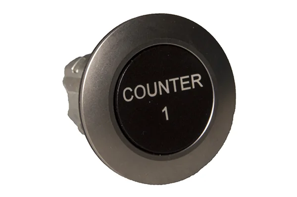 Trykknap Sort Rustfri Counter 1